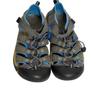 Keen Newport H2 Big Kids Water Sandals Shoes Gray Blue Youth 6 bv